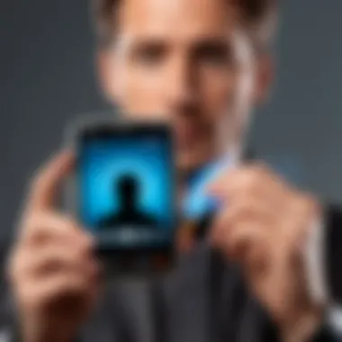 Practical Usage of a Burner Phone An individual using a burner phone in a discreet manner