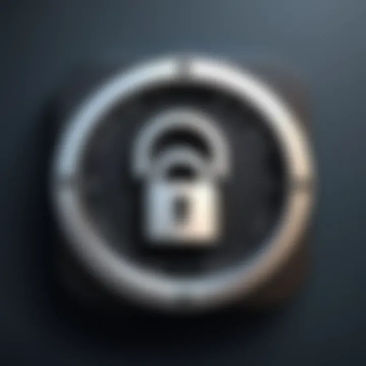 A secure digital lock symbolizing platform security