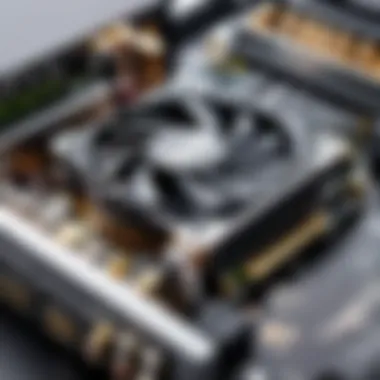 Detailed view of a graphics card