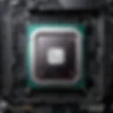 Close-up of a high-performance CPU