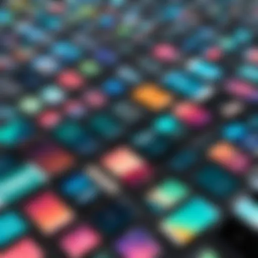 Diverse selection of used Android smartphones displayed