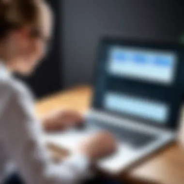 Evaluating ISP Options Customer reviewing ISP options on a laptop