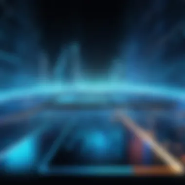 An abstract image of a cyber landscape with evolving threats