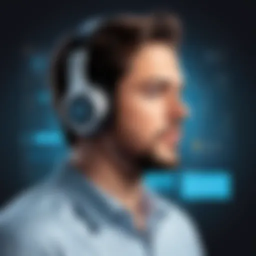 An illustration showcasing the technology behind James Voice Text to Speech.