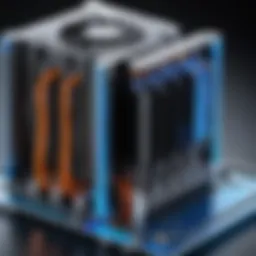 An intricate diagram showcasing the principles of liquid cooling systems.