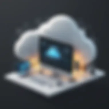 Illustration representing increased productivity through cloud technology