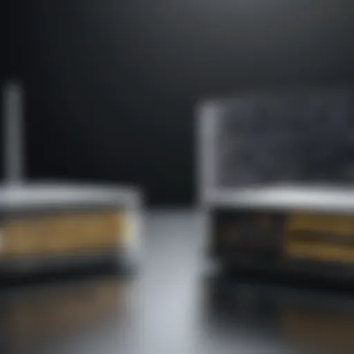 Visual comparison of mesh networks and traditional routers