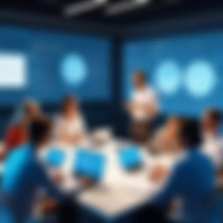 Group discussion in a professional development workshop