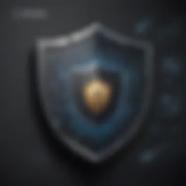 Cyber Defense Shield Network security shield illustration