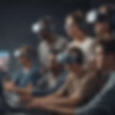 Social Gaming Interaction Diverse group of players enjoying Oculus games together