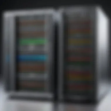 Performance Metrics Comparison A side-by-side comparison of blade servers and rack servers illustrating their performance metrics