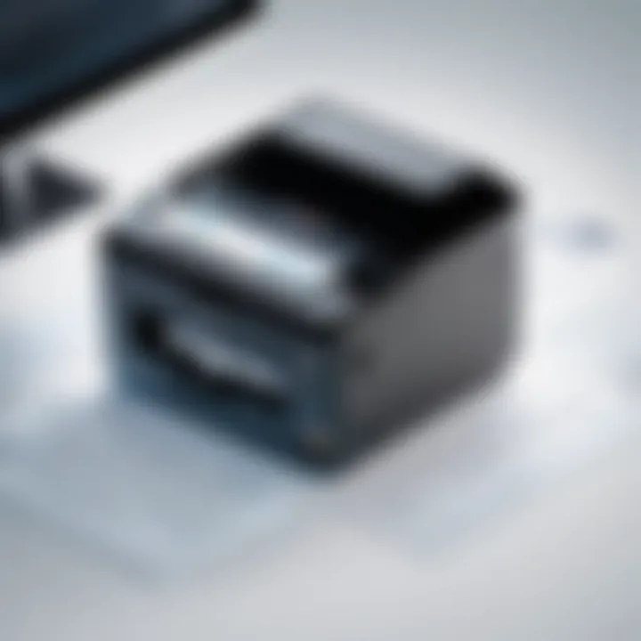 An illustration depicting security features in printer usage tracking