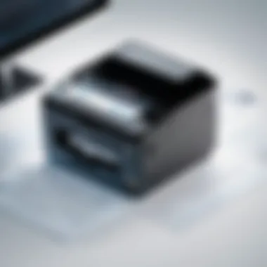 Enhanced Security Features of Printer Usage Software An illustration depicting security features in printer usage tracking