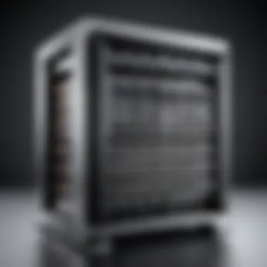 Rack Server Structure An overview of a rack server configuration highlighting its distinct rack-mounted structure