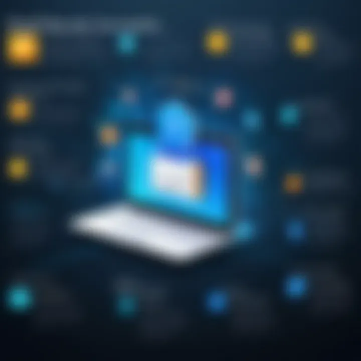 Infographic showcasing key features of email security solutions
