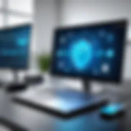 Abstract Conceptual Illustration of Secure Remote Access