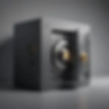 Illustration of digital vault symbolizing secure storage