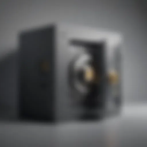 Illustration of digital vault symbolizing secure storage