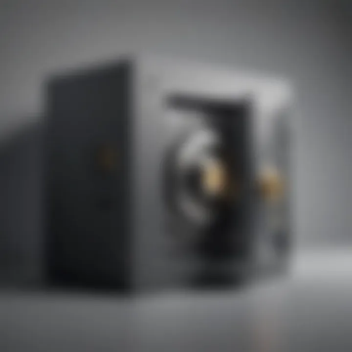 Illustration of digital vault symbolizing secure storage