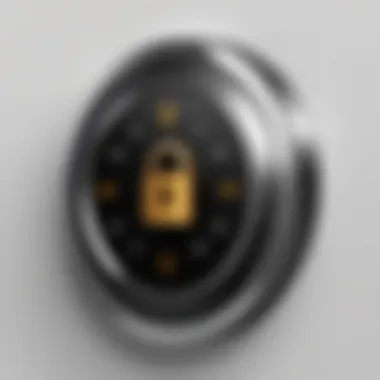 A digital lock symbolizing website security