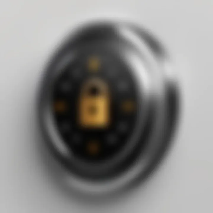 A digital lock symbolizing website security