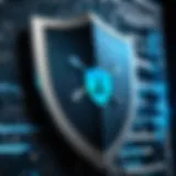 A shield representing cybersecurity protection