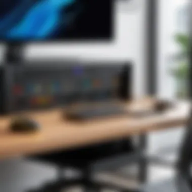 Efficient Cable Organization for Home Networking Sophisticated cable management system in modern home office