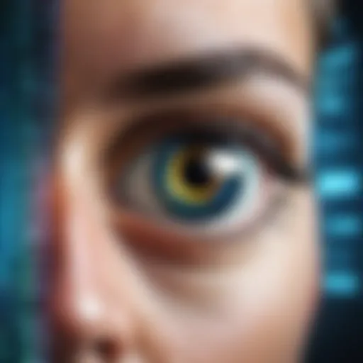 Abstract blurred concept image of surveillance and privacy