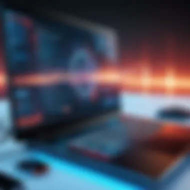 Digital Attack on Vital Systems A digital representation of a cyberattack targeting vital systems.