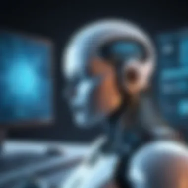 Conceptual illustration of security enhancements through machine learning technologies