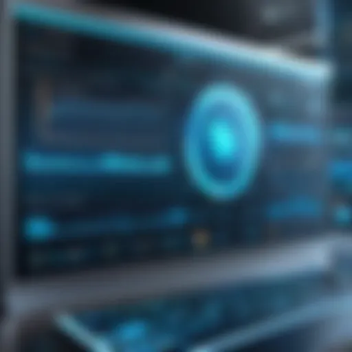 Futuristic Automation Dashboard A futuristic dashboard displaying automation metrics