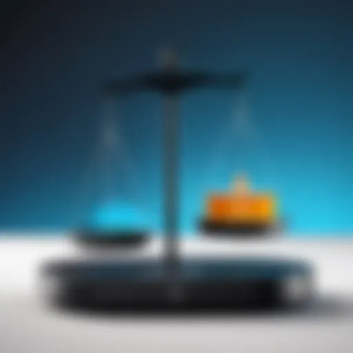 A conceptual illustration of cyber risk tolerance with a balance scale