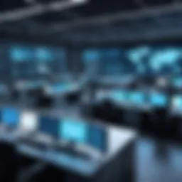 A detailed diagram illustrating the structure of a Cyber Security Operations Center.