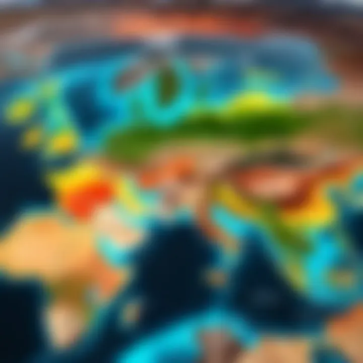 Map showcasing global geothermal energy resources