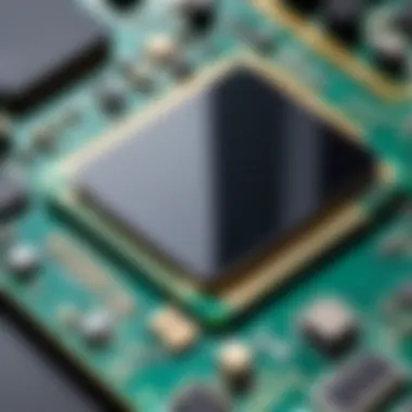 Components of a GSM Card Detailed view of a GSM card with its components highlighted