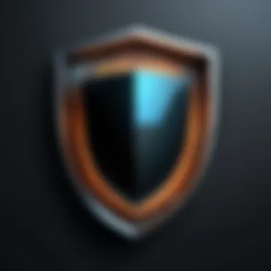 Digital Shield: Guarding Against Cyber Threats Illustration of a digital shield symbolizing protection against cyber threats