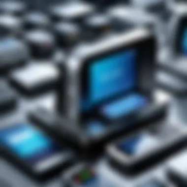 Applications of Product ID Scanners in Industries An illustration showcasing various applications of product ID scanners across different industries.