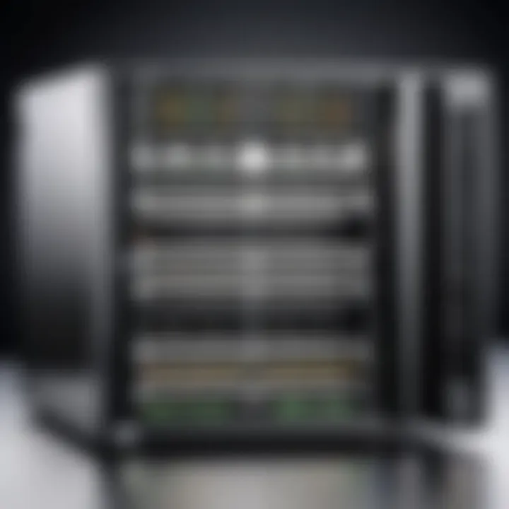 Illustration of rack mount server dimensions