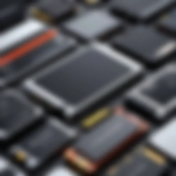 Different types of SSDs including SATA, NVMe, and M.2