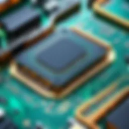 Detailed illustration of PCB layers showcasing various materials used in construction.