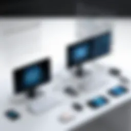 A visual representation of the digital divide showing contrasting access to technology