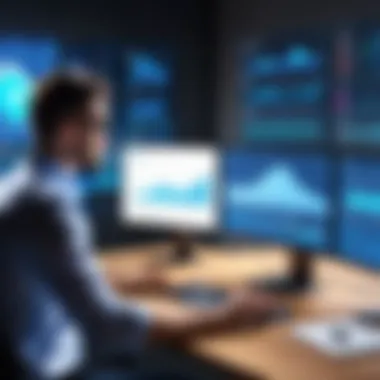 Analyzing Cloud Performance Metrics A Cloud DevOps Engineer analyzing cloud performance metrics