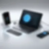 Conceptual representation of VoIP technology in communication