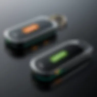 Compact Design of VPN Key Fobs An illustration of a VPN key fob showcasing its compact design