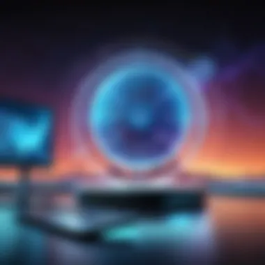 Future Trends in VPN Technology Future trends in VPN technology illustrated with futuristic elements