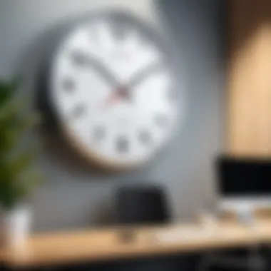 Wall Clocks Enhancing Workplace Efficiency Elegant wall clock in a contemporary office setting