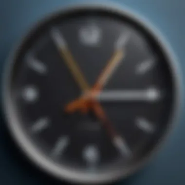 Functionality of Time and Day Display Close-up of a wall clock displaying both time and day