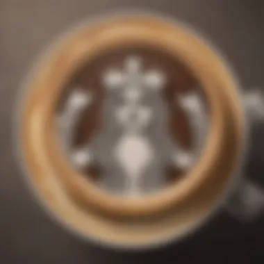 Creative Mastery: Artistic Latte Art Artistic latte art being crafted by a skilled barista at Starbucks