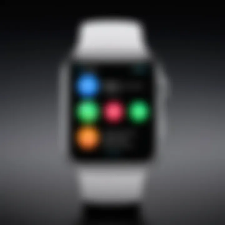 Close-up of an Apple Watch displaying a call interface