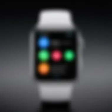 Apple Watch Call Interface Close-up of an Apple Watch displaying a call interface